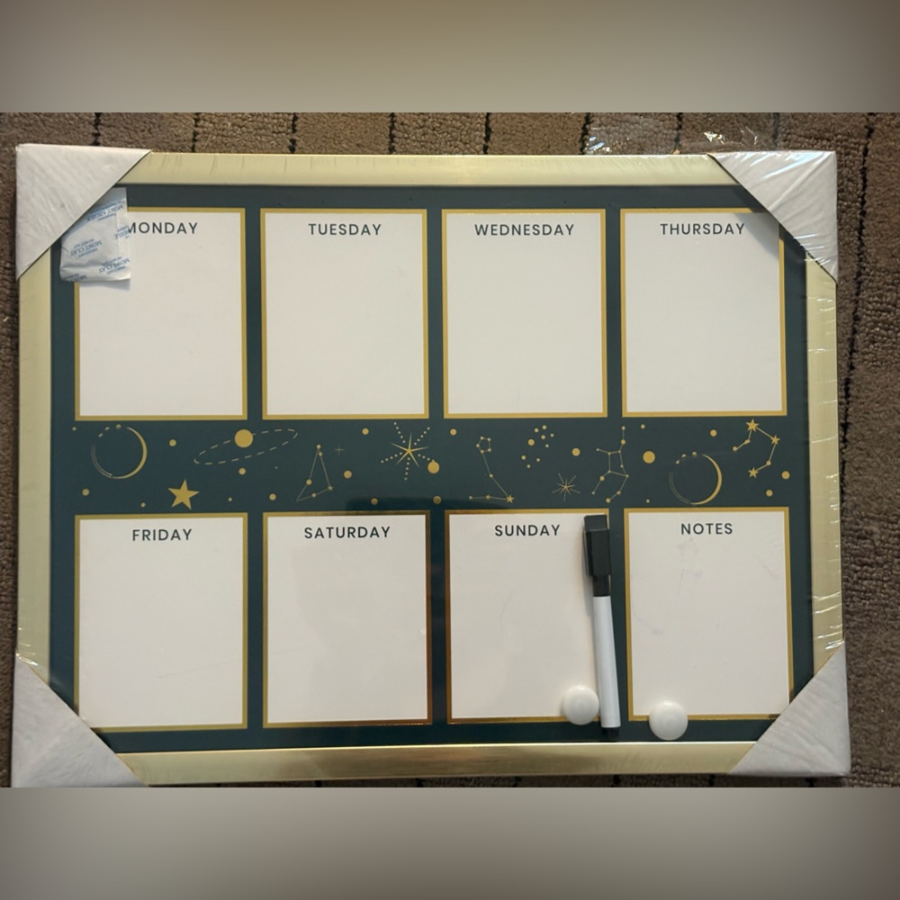 Weekly Planner Whiteboard with Marker